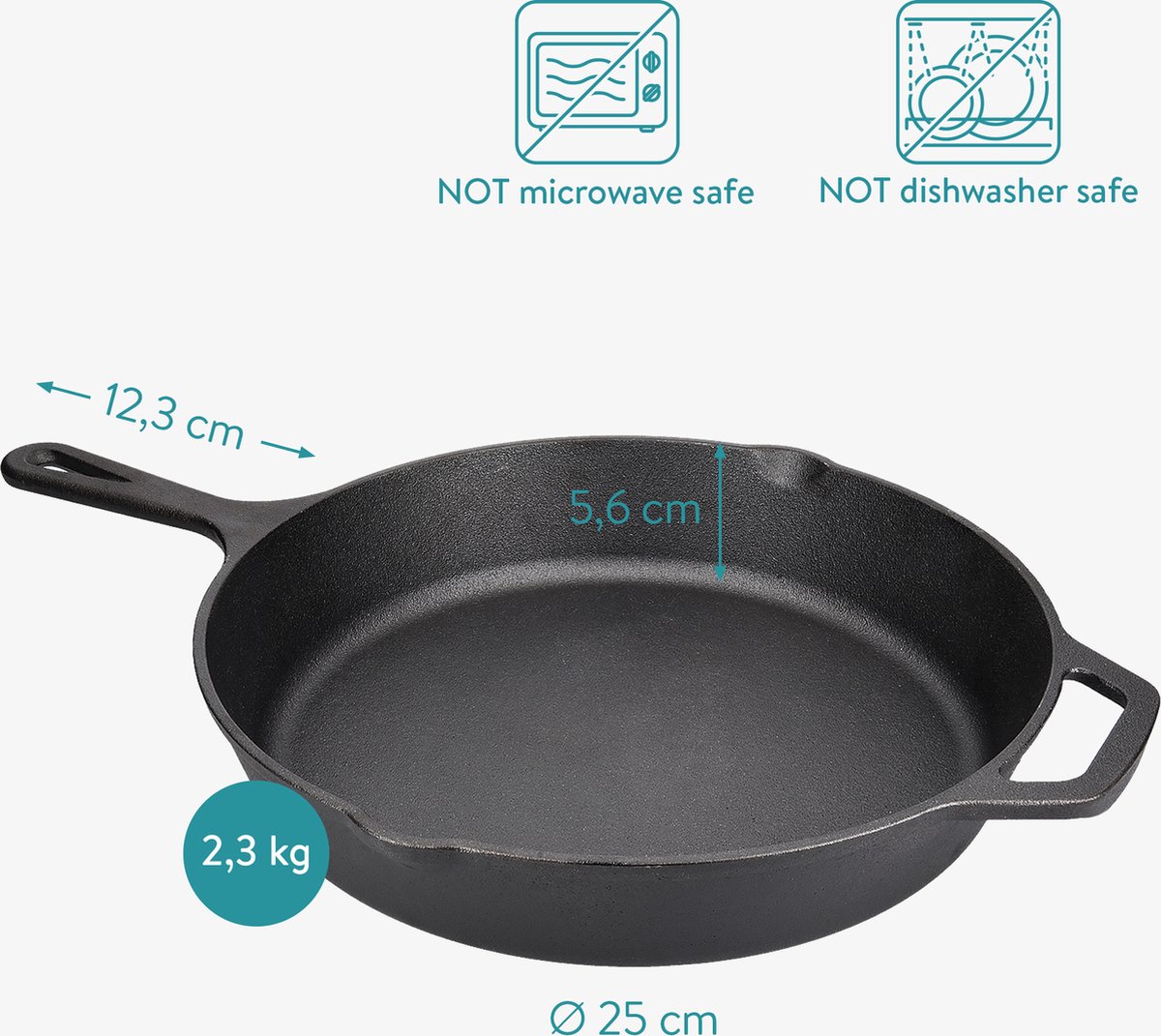 Le Creuset gietijzeren skillet 23 cm rond, zwart | Voordelig kopen bij Le Creuset gietijzeren skillet 23 cm rond, zwart | Voordelig kopen bij