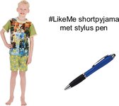 LikeMe Short Pyjama - #LikeMe Shortama. Maat 146/152 cm - 11/12 jaar + EXTRA 1 Stylus Pen.