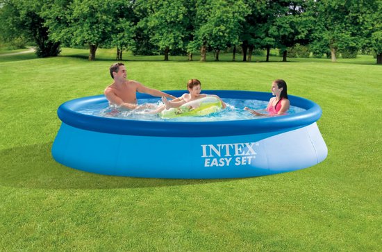 Piscine Gonflable - Intex - Easy Set - Piscine Familiale - Ø 457 x 84 Cm -  Avec Pompe