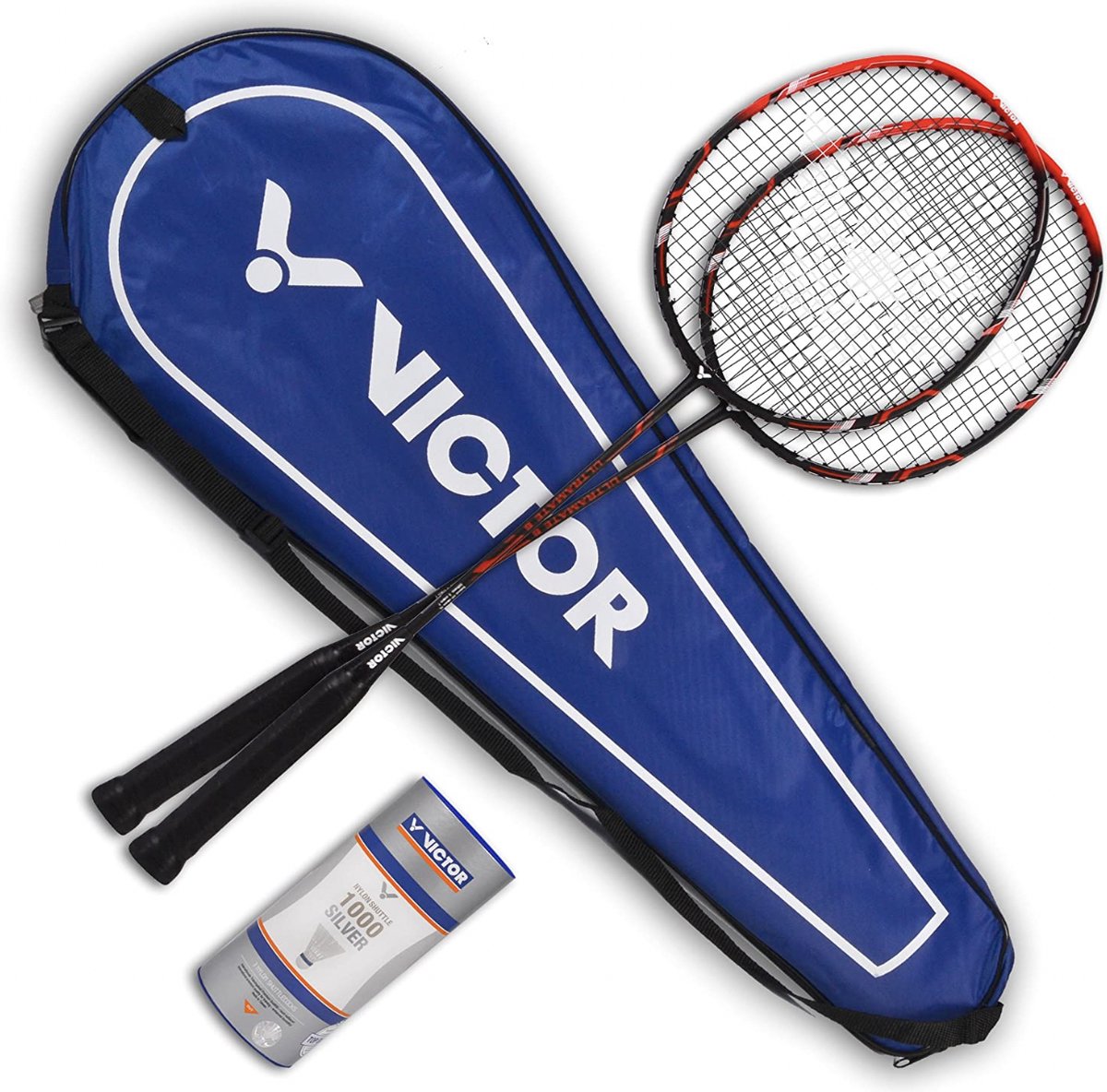 Victor Ultramate 6 Badmintonracket voor beginners, van carbon en aluminium