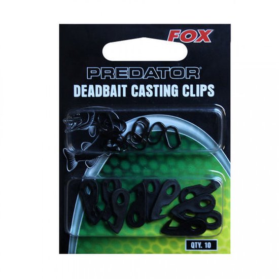 Fox Predator Deadbait Casting Clips Zwart van Fox — afbeelding 2
