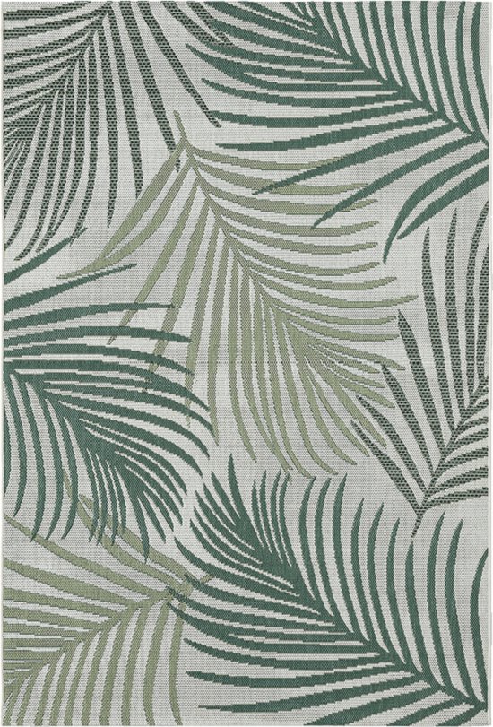 Machka Buitentapijt Palm Patroon Groen/Crème-160 x 220 cm