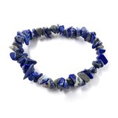 Edelsteen armband Lapis Lazuli - Kralen armband natuurstenen - Chakra splitarmband - Edelstenen sieraden - Natuursteen kralen armband - Dames heren steen bandje blauw