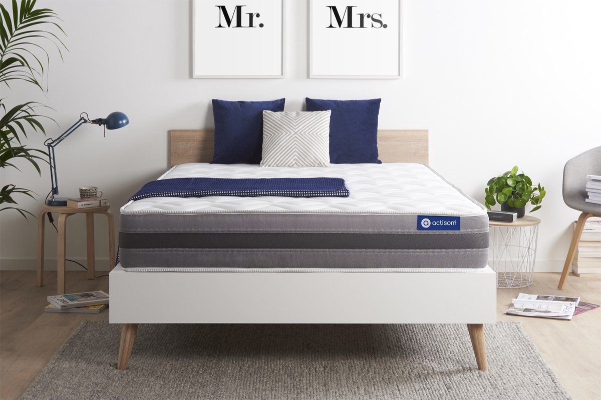 Actilatex relax matras 140x220cm , Latex en traagschuim , Vrij stevig, 5 comfortzones