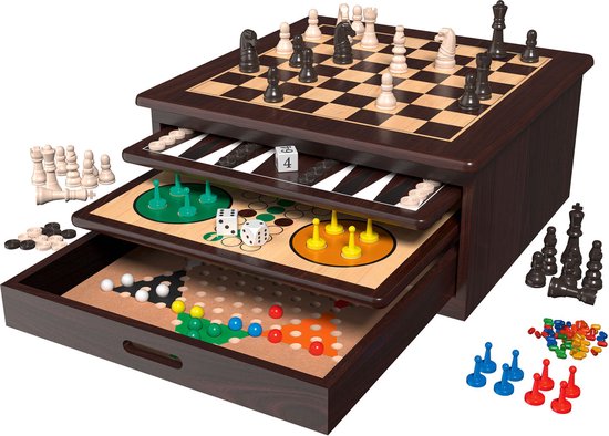Playtive Houten bordspel - Houten box met 10 spelletjes - Aanbevolen leeftijd:... | bol.com