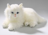 Pluche katten knuffel - Perzische kat - wit - 30 cm