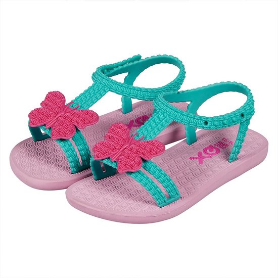 Meisjes Sandalen Groen met Roze Vlinder - Maat 23/24 - Zomer | bol.com