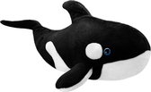 Pluche zwart/witte orka knuffel 38 cm - Orkas zeedieren knuffels - Speelgoed voor kinderen