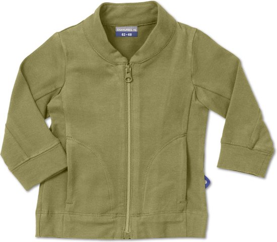 Foto: Silky label vest met rits pesto green maat 98 104 groen
