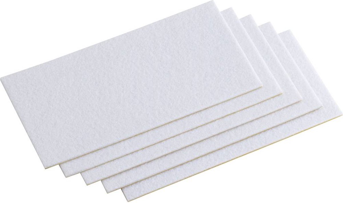 Metafranc WU0645436 Viltdoppen Vierkant, Zelfklevend Wit (l x b) 200 mm x 100 mm 1 set(s)