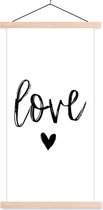Posterhanger incl. Poster 40x80 cm - Schoolplaat - Love - Spreuken - Quotes - Textielposter - Blanke latten - Vaderdag cadeau - Geschenk - Cadeautje voor hem - Tip - Mannen