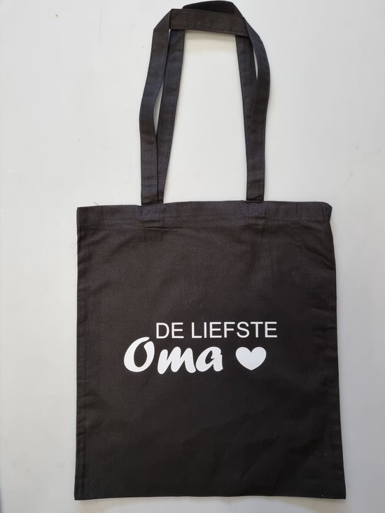 Katoenen tas - de liefste Oma - Moederdag - leuk voor Oma - vrouwen - shopper - lieve oma - Moederdag - cadeautje