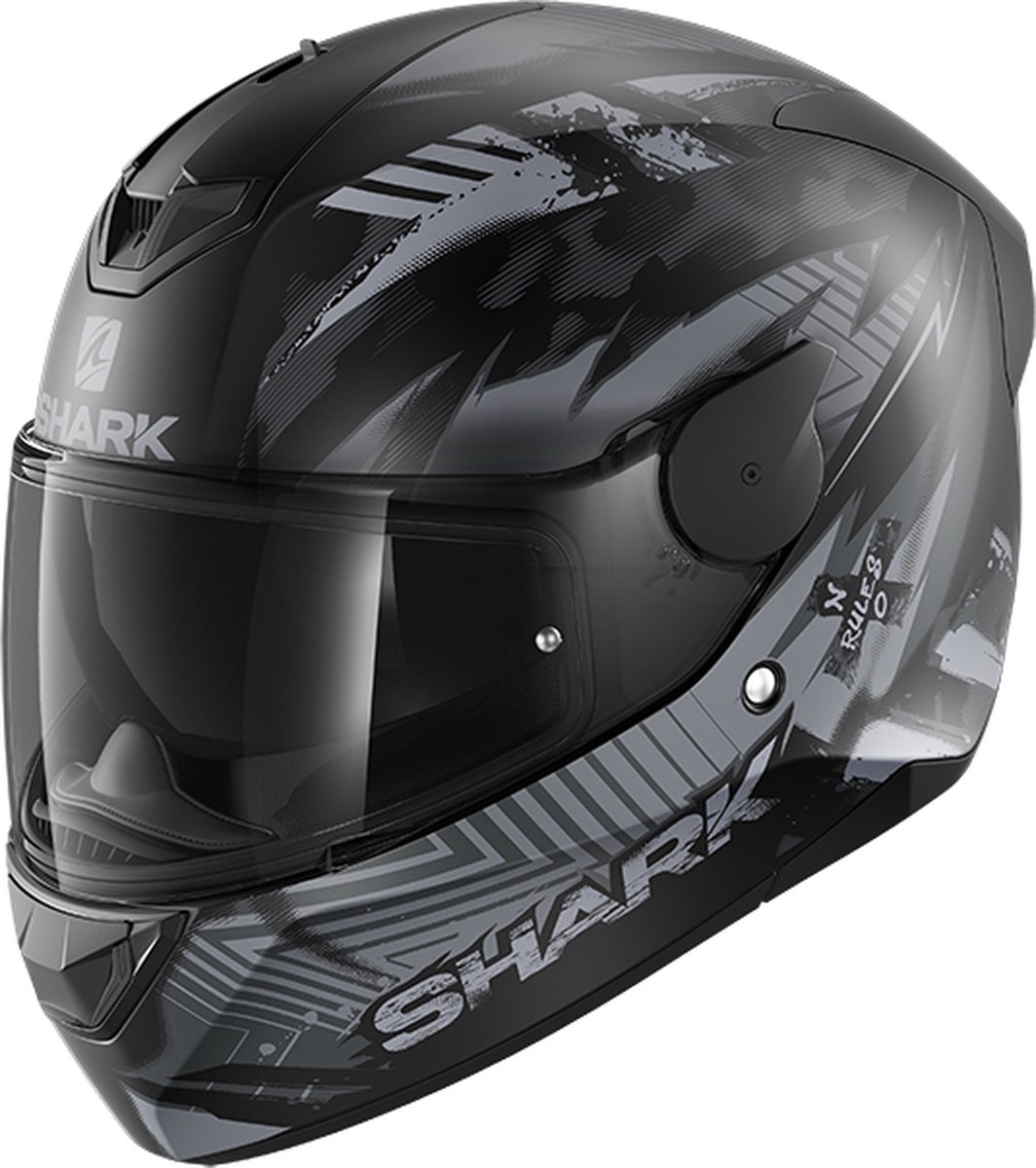 SHARK D-SKWAL 2 PENXA Motorhelm integraalhelm Mat Zwart Antraciet Antraciet - Maat L