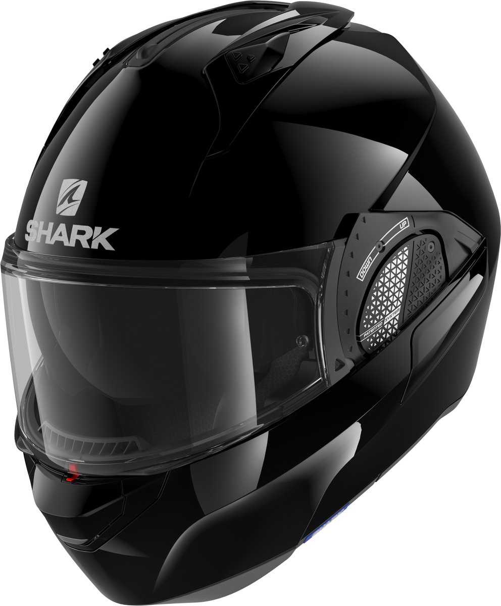 SHARK EVO GT BLANK Motorhelm Systeemhelm Zwart - Maat L