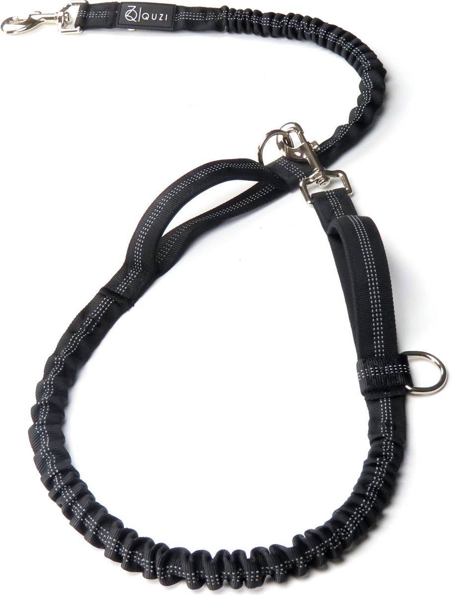 Canicross Looplijn Hond Voor Hardlopen – Elastische Handsfree Hondenriem – Hardloopriem Honden Trainingslijn – Leiband – Dog Leash – 150/210Cm – Zwart
