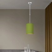 Lampenkap licht lime-groen "tube" H 30 x Ø 20, E27 - max 40 W, voor tafellamp en hanglamp te gebruiken.