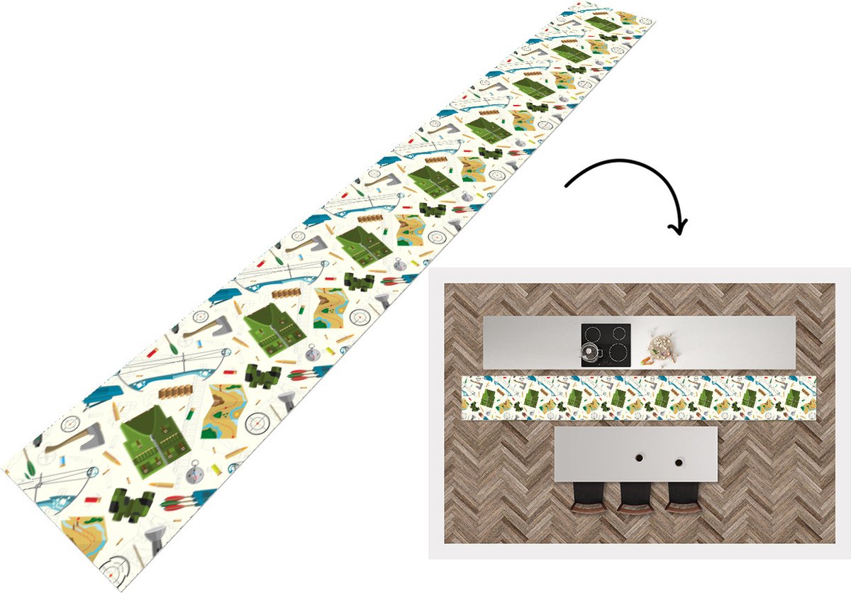 KitchenYeah Keukenloper - Keukenmat - Boog - Kogels - Patronen - Keuken vloerkleed multicolor, foto 2