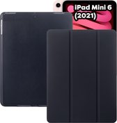 iPad Mini 6 Hoes - iPad Mini 2021 Smart Folio Cover Zwart met Apple Pencil uitsparing - Case voor iPad Mini Case 6e Generatie