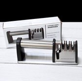 Wiwi Home Life - Keuken - Messenslijper - Knife sharpener - Slijper met 3 standen - Ergonomisch - 4 in 1 - Scharenslijper - Anti slip
