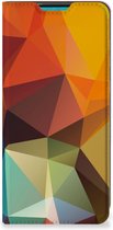 Smartphone Hoesje Geschikt voor Samsung Galaxy A73 Leuk Book Case Polygon Color