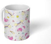 Mok - Koffiemok - Unicorn - Regenboog - Patronen - Mokken - 350 ML - Beker - Koffiemokken - Theemok