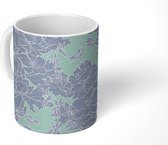 Mok - Koffiemok - Bloemen - Vintage - Patroon - Azië - Mokken - 350 ML - Beker - Koffiemokken - Theemok