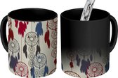 Magische Mok - Foto op Warmte Mokken - Koffiemok - Dromenvanger - Patronen - Veren - Magic Mok - Beker - 350 ML - Theemok