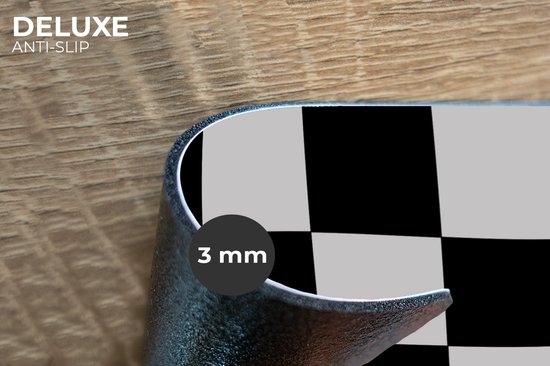 Set de Table - Échiquier - Motifs - Zwart Wit - 45x30 cm - 6 pièces - Résistant à la Chaleur - Antidérapant - Coussinet - Amovible