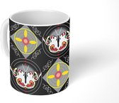 Mok - Koffiemok - Vlinders - Abstract - Patronen - Mokken - 350 ML - Beker - Koffiemokken - Theemok