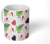 Mok - Koffiemok - Vogel - Valentijn - Patroon - Mokken - 350 ML - Beker - Koffiemokken - Theemok