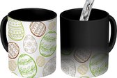 Magische Mok - Foto op Warmte Mokken - Koffiemok - Paasei - Pastel - Patronen - Magic Mok - Beker - 350 ML - Theemok