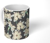 Mok - Koffiemok - Narcis - Bloem - Patronen - Mokken - 350 ML - Beker - Koffiemokken - Theemok