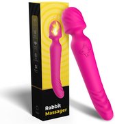 Foxshow - 52-00024 - Mission pink - Siliconen Massager Roze USB - 9 vibratiestanden - Mini wand - Breng deze warme .. lekker in!