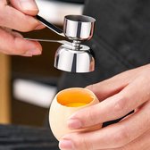 Doodadeals® | Coupe-œufs en Topper inoxydable | Ciseaux à oeufs en métal | Ouvre-oeuf cru bouilli | Set d'outils de Cuisine créatifs