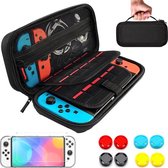 BOTC Nintendo Switch Case XL  - inclusief 1x schermafdekking en Thumb grips - Zwart