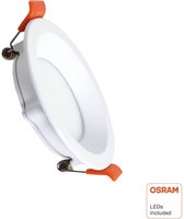 OSRAM LED Paneel Slim -Inbouwspot -Aluminium--Flikkervrij  -Ronde- Wit-Ø 120mm -12W -CCT 3IN1(3000K-4000K-6000K)