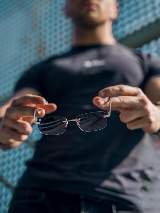 PB Sunglasses - Venice Grey. - Zonnebril heren en dames - Grijze lens - Randloze zonnebril - Stainless steel van PB Sunglasses — afbeelding 3