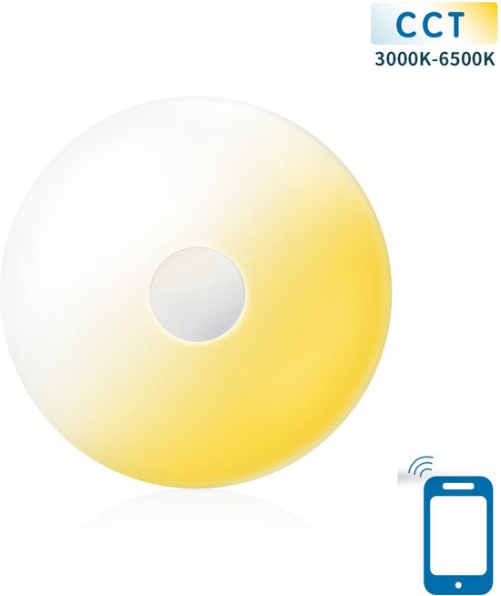 Plafondlamp Ø 34cm WiFi CCT 3000K-6500K | warmwit - daglichtwit - LED 18W=130W gloeilamp
