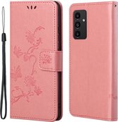 Bloemen Book Case - Samsung Galaxy A13 4G Hoesje - Pink