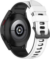 Smartwatch bandje - Geschikt voor Samsung Galaxy Watch 5 (incl. Pro) en Galaxy Watch 4 horlogebandje - Siliconen sport - Fungus - Wit