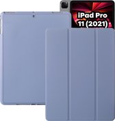 iPad Pro 11 (2021) Hoes - Smart Folio iPad Pro Cover Paars met Pencil Vakje - Premium Hoesje Case Cover voor de Apple iPad Pro 3e Generatie 11 2021