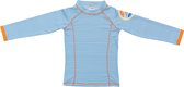 Ducksday - UV Zwemshirt - lange mouw - voor baby - unisex - True blue - 74/80