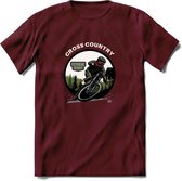 Cross Country T-Shirt | Mountainbike Fiets Kleding | Dames / Heren / Unisex MTB shirt | Grappig Verjaardag Cadeau | Maat M