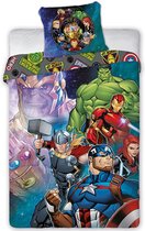 KD® - Marvel Avengers, Assemble - Dekbedovertrek - Eenpersoons - 140 x 200 cm - Katoen