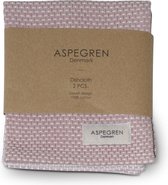 Aspegren Vaatdoekjes Waffle Wood Rose 35 x 30 cm - 2 Stuks