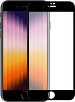 NuGlas iPhone SE 2020 / SE 2022 Screenprotector Full Cover Invisible Glas 5D - Zwart