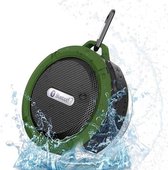 Douche Speaker - Badkamer Speaker - Shower Speaker - Draagbare Speaker - Bluetooth Speaker - Met Zuignap - Waterproof - USB Oplaadbaar - Micro SD - Mp3 - Muziek Onder de Douche - groen