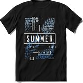 Summer Time | TSK Studio Zomer Kleding  T-Shirt | Blauw | Heren / Dames | Perfect Strand Shirt Verjaardag Cadeau Maat 3XL