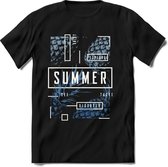 Summer Time | TSK Studio Zomer Kleding  T-Shirt | Blauw | Heren / Dames | Perfect Strand Shirt Verjaardag Cadeau Maat S