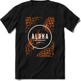 Aloha Hawaii | TSK Studio Zomer Kleding  T-Shirt | Oranje | Heren / Dames | Perfect Strand Shirt Verjaardag Cadeau Maat XL